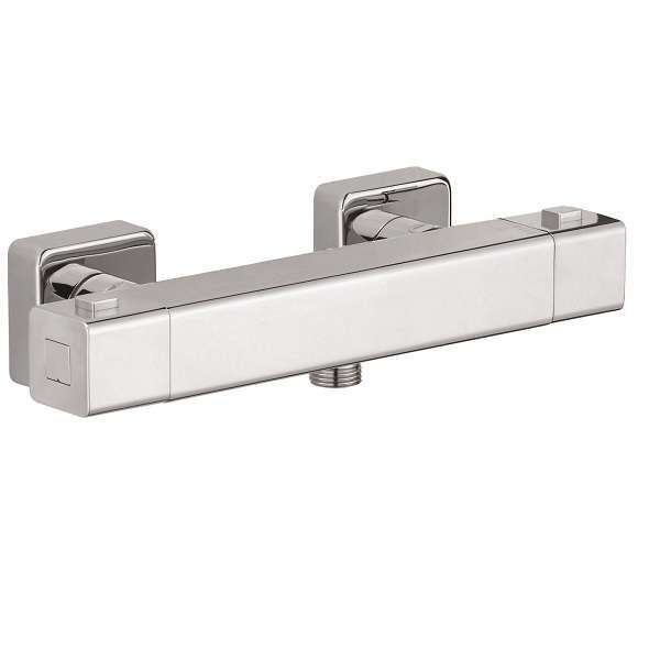 Alesso Shower Soft Cube douchekraan vierkant thermostatisch CoolTouch met koppelingen HOH=15cm